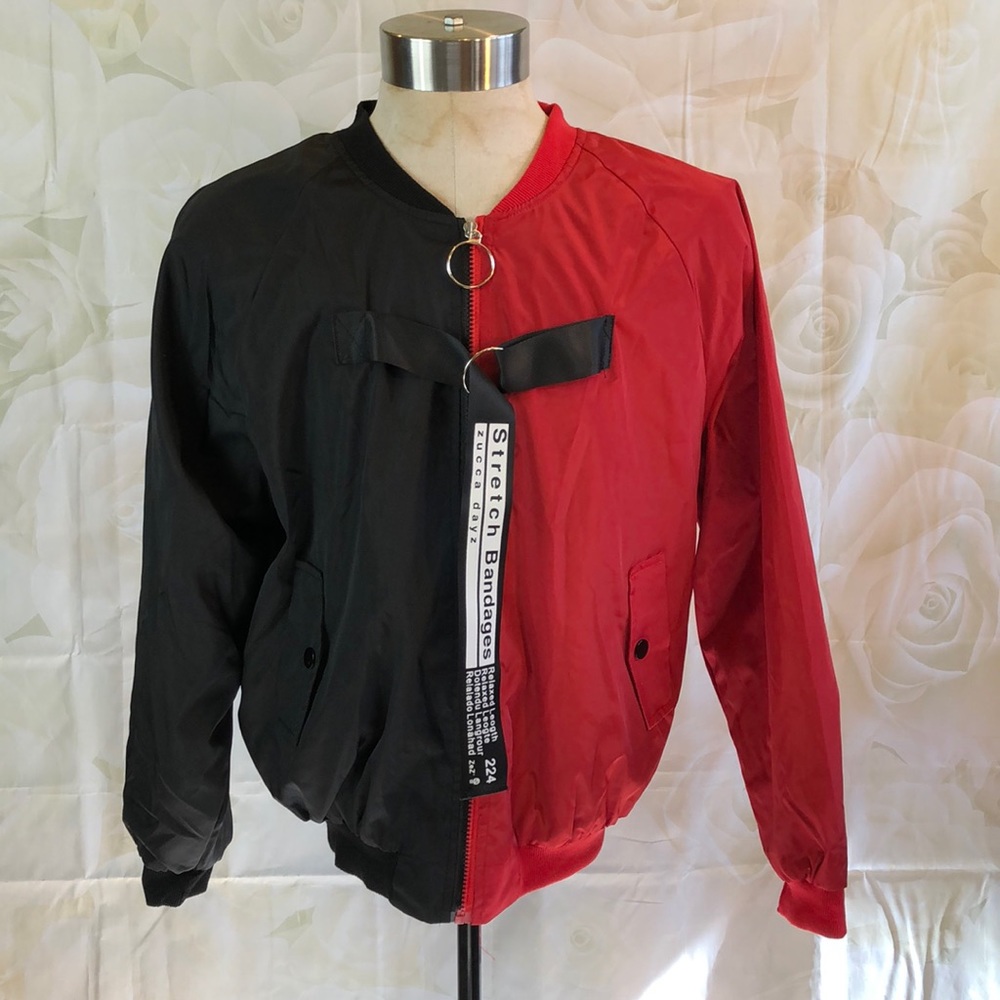 Zucca Dayz Red Black Windbreaker Jacket Large